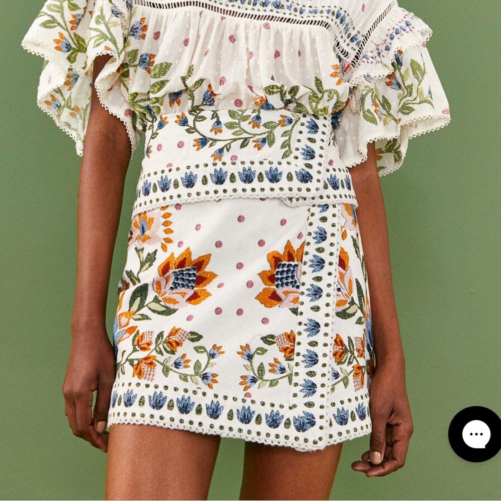 NWT FARM Rio Summer Garden Mini Skirt